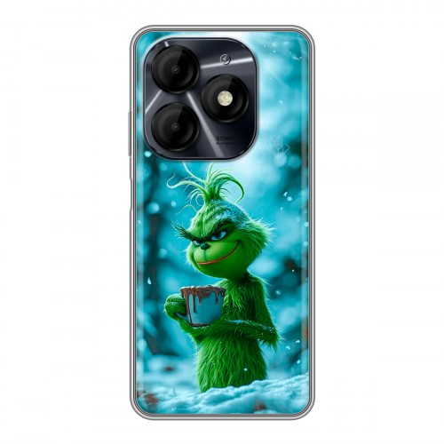 Дизайнерский силиконовый чехол для Itel P55 4G Новый год гринч
