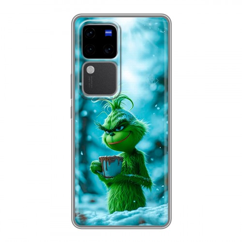 Дизайнерский силиконовый чехол для Vivo V30 Pro Новый год гринч
