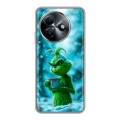 Дизайнерский силиконовый чехол для Itel S24 Новый год гринч