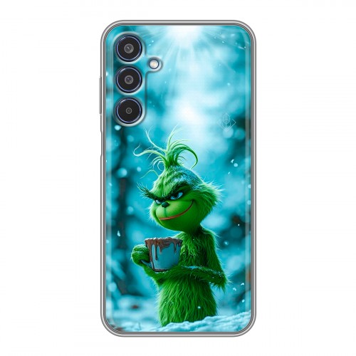 Дизайнерский силиконовый чехол для Samsung Galaxy M35 Новый год гринч