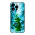 Дизайнерский силиконовый чехол для Iphone 16 Pro Новый год гринч