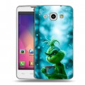 Дизайнерский пластиковый чехол для LG L60 Новый год гринч