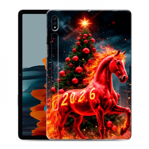 Дизайнерский силиконовый чехол для Samsung Galaxy Tab S7 Новый год