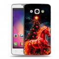 Дизайнерский пластиковый чехол для LG L60 Новый год