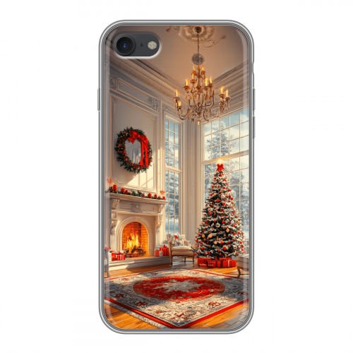 Дизайнерский силиконовый чехол для Iphone 7 Новый год