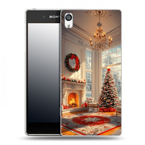 Дизайнерский пластиковый чехол для Sony Xperia E5 Новый год