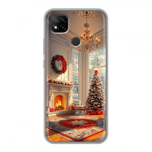 Дизайнерский силиконовый чехол для Xiaomi RedMi 9C Новый год
