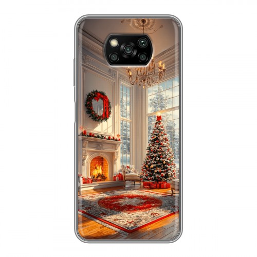 Дизайнерский пластиковый чехол для Xiaomi Poco X3 Новый год