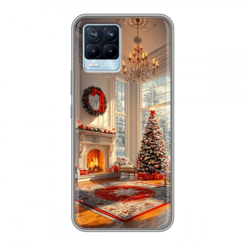 Дизайнерский силиконовый чехол для Realme 8 Новый год