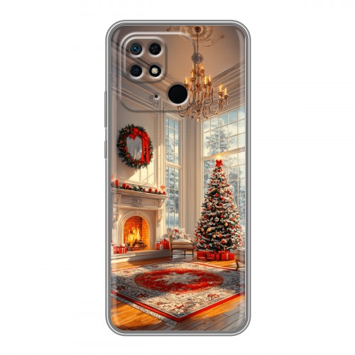 Дизайнерский силиконовый чехол для Xiaomi Redmi 10C Новый год