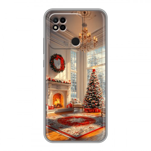 Дизайнерский силиконовый чехол для Xiaomi Redmi 10A Новый год