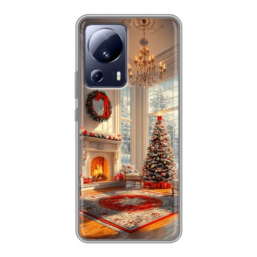 Дизайнерский силиконовый чехол для Xiaomi 13 Lite Новый год