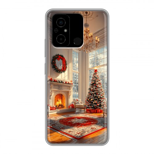 Дизайнерский силиконовый чехол для Xiaomi Poco C55 Новый год