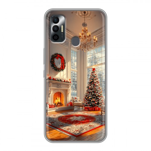 Дизайнерский силиконовый чехол для Tecno Spark 7 Новый год