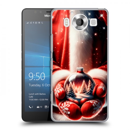 Дизайнерский пластиковый чехол для Microsoft Lumia 950 Новый год