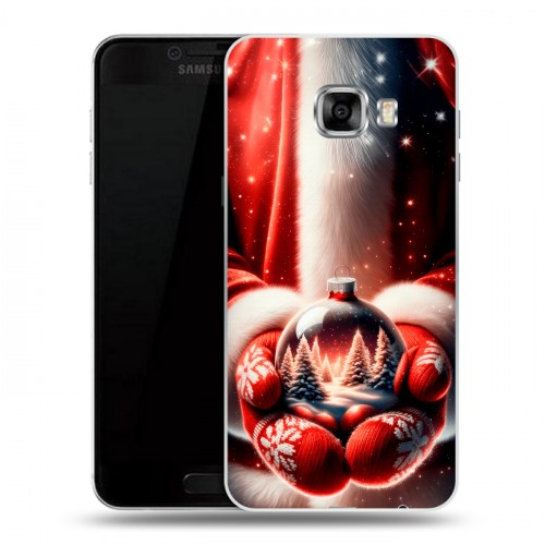 Дизайнерский пластиковый чехол для Samsung Galaxy C5 Новый год