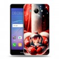 Дизайнерский пластиковый чехол для Huawei Y3 (2017) Новый год