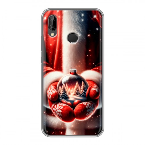 Дизайнерский силиконовый чехол для Huawei P20 Lite Новый год