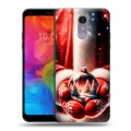 Дизайнерский пластиковый чехол для LG Q7 Новый год
