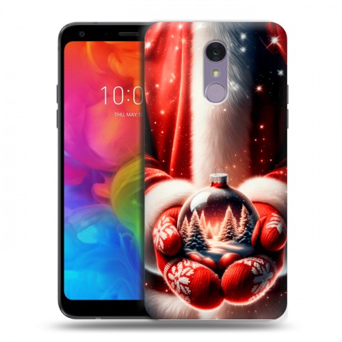 Дизайнерский пластиковый чехол для LG Q7 Новый год