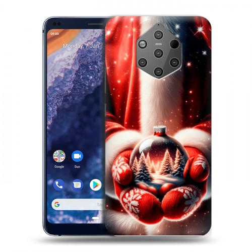Дизайнерский пластиковый чехол для Nokia 9 PureView Новый год