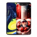 Дизайнерский пластиковый чехол для Samsung Galaxy A80 Новый год
