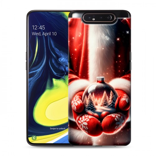 Дизайнерский пластиковый чехол для Samsung Galaxy A80 Новый год