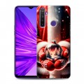 Дизайнерский силиконовый чехол для Realme 5 Новый год