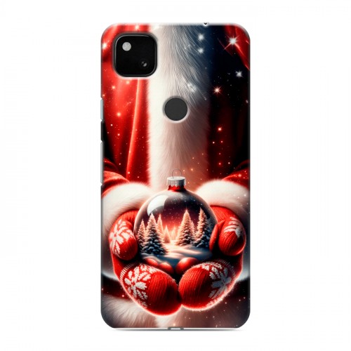 Дизайнерский пластиковый чехол для Google Pixel 4a Новый год
