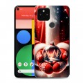 Дизайнерский пластиковый чехол для Google Pixel 5 Новый год