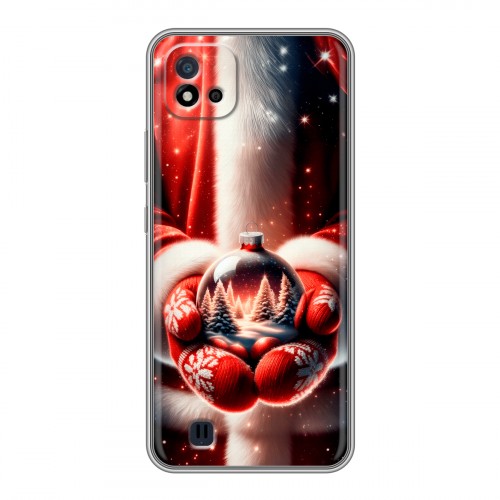 Дизайнерский силиконовый чехол для Realme C20 Новый год