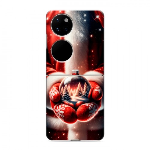 Дизайнерский пластиковый чехол для Huawei P50 Pocket Новый год