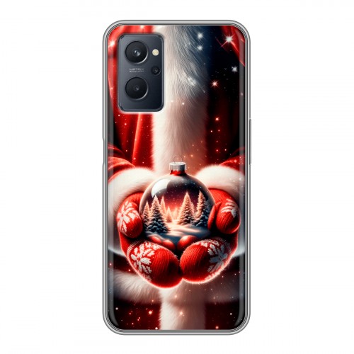 Дизайнерский силиконовый чехол для Realme 9i Новый год