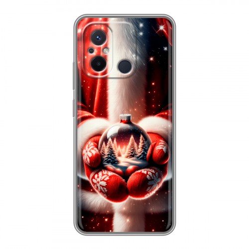 Дизайнерский силиконовый чехол для Xiaomi RedMi 12C Новый год