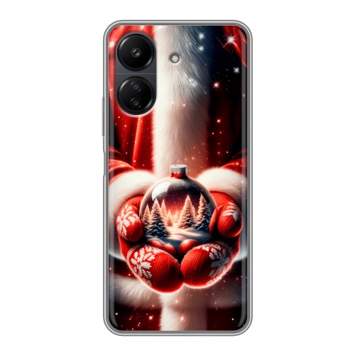 Дизайнерский силиконовый чехол для Xiaomi Poco C65 Новый год