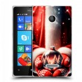 Дизайнерский пластиковый чехол для Microsoft Lumia 435 Новый год