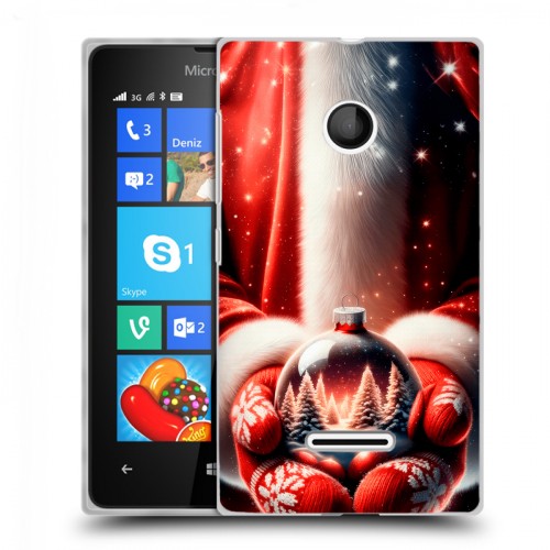 Дизайнерский пластиковый чехол для Microsoft Lumia 435 Новый год