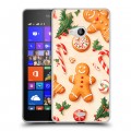 Дизайнерский пластиковый чехол для Microsoft Lumia 540 Новый год