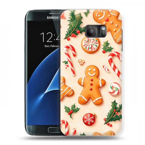 Дизайнерский силиконовый с усиленными углами чехол для Samsung Galaxy S7 Новый год