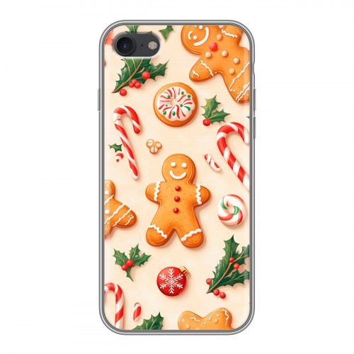 Дизайнерский силиконовый с усиленными углами чехол для Iphone 7 Новый год