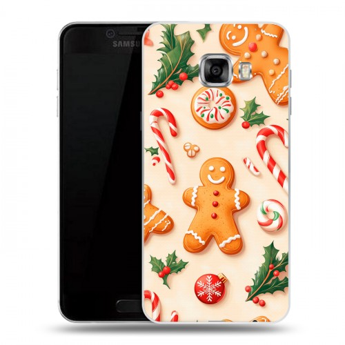 Дизайнерский пластиковый чехол для Samsung Galaxy C5 Новый год