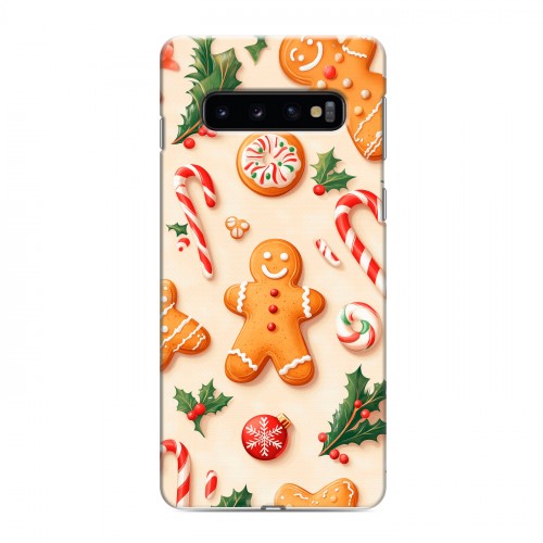 Дизайнерский силиконовый с усиленными углами чехол для Samsung Galaxy S10 Новый год