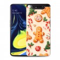 Дизайнерский пластиковый чехол для Samsung Galaxy A80 Новый год
