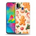 Дизайнерский пластиковый чехол для Samsung Galaxy M20 Новый год