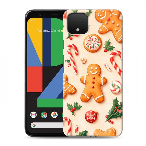 Дизайнерский пластиковый чехол для Google Pixel 4 Новый год