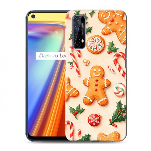 Дизайнерский силиконовый чехол для Realme 7 Новый год