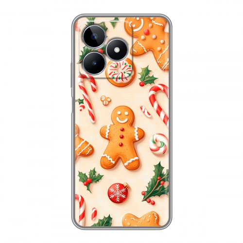 Дизайнерский пластиковый чехол для Realme C53 Новый год