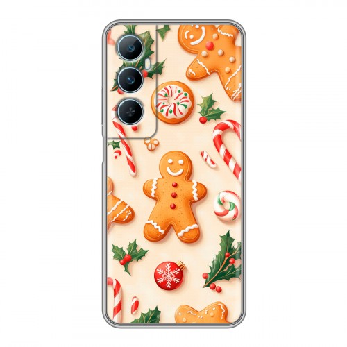 Дизайнерский силиконовый чехол для Realme C65 Новый год