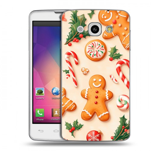 Дизайнерский пластиковый чехол для LG L60 Новый год