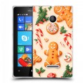 Дизайнерский пластиковый чехол для Microsoft Lumia 435 Новый год